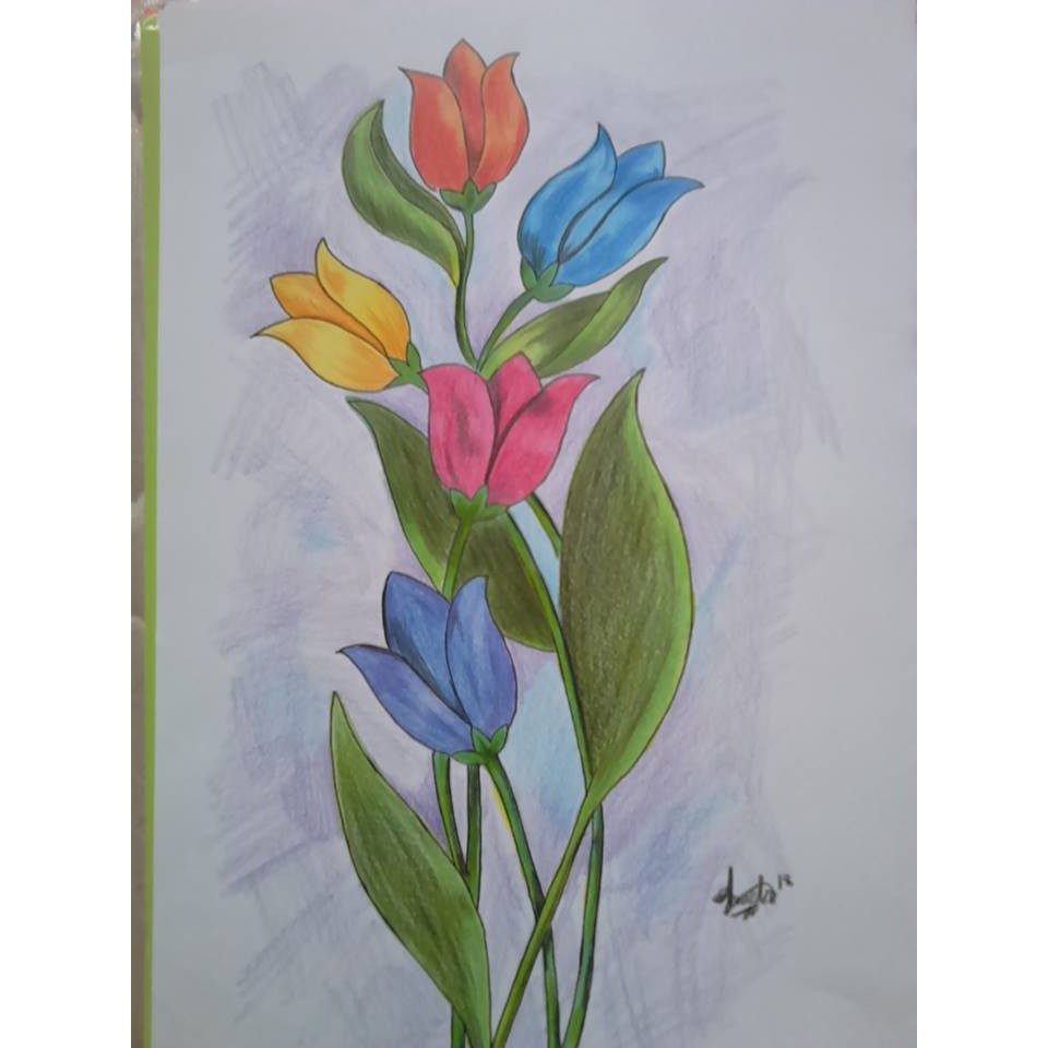 13 Lukisan Bunga Orkid Gambar Kitan