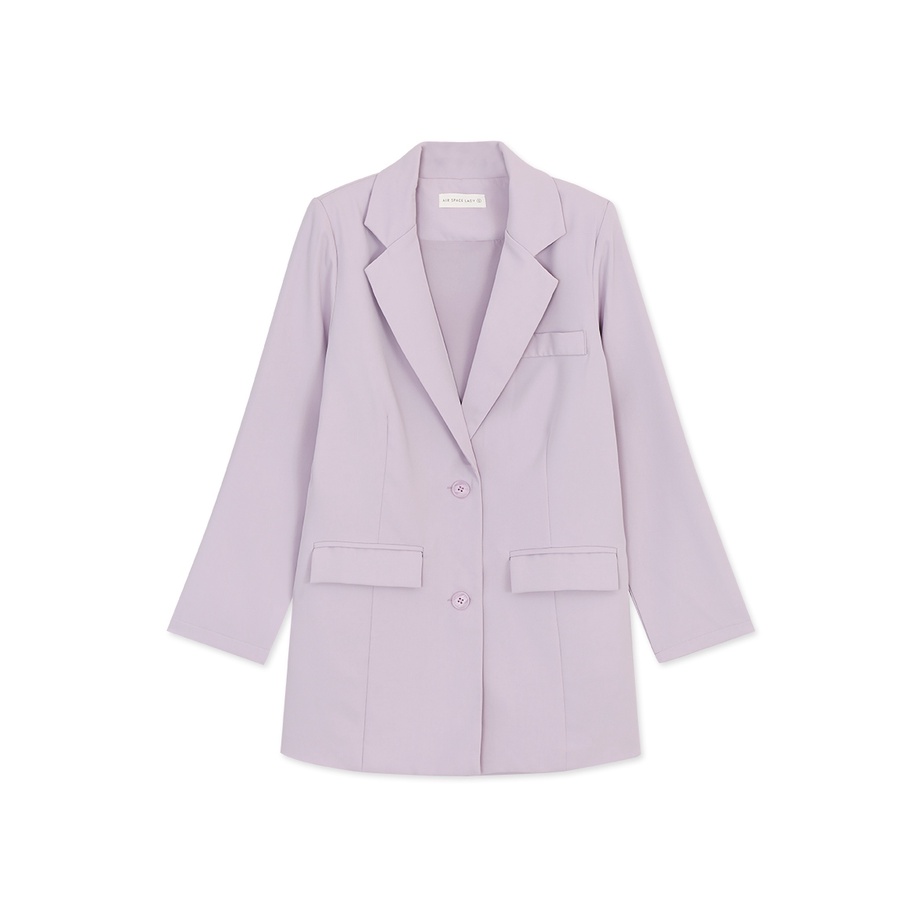 AIR SPACE Vigorous Back-Slit Suit Blazer with Detachable Shoulder Pads