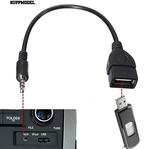 Purpose Durable 3.5mm Male Audio AUX-in-Jack USB 2.0 Type Female OTG Converter Cable - Image 3