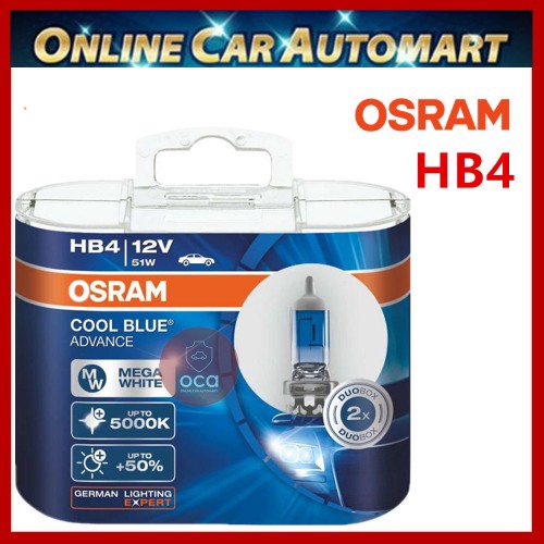 OSRAM HB4 12V 60/55W Cool Blue Advance 5000K Mega White (With Warranty)