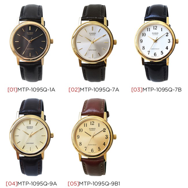 Casio Mtp 1095q 9a Simple Bold Large Three Pin Mtp 1095q Series Men And Women Shopee Malaysia