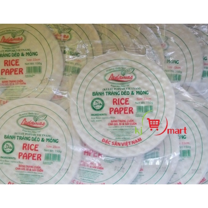 Ladamas Vietnam Roll Rice Paper 22cm / Kulit Popia Vietnam Roll (150gm