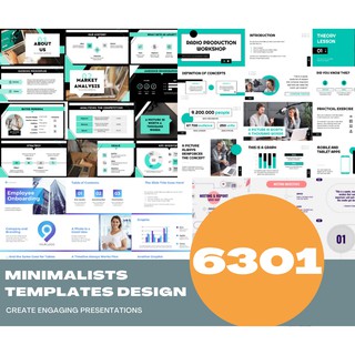 Premium PowerPoint Slides with 6301 Minimalists Templates