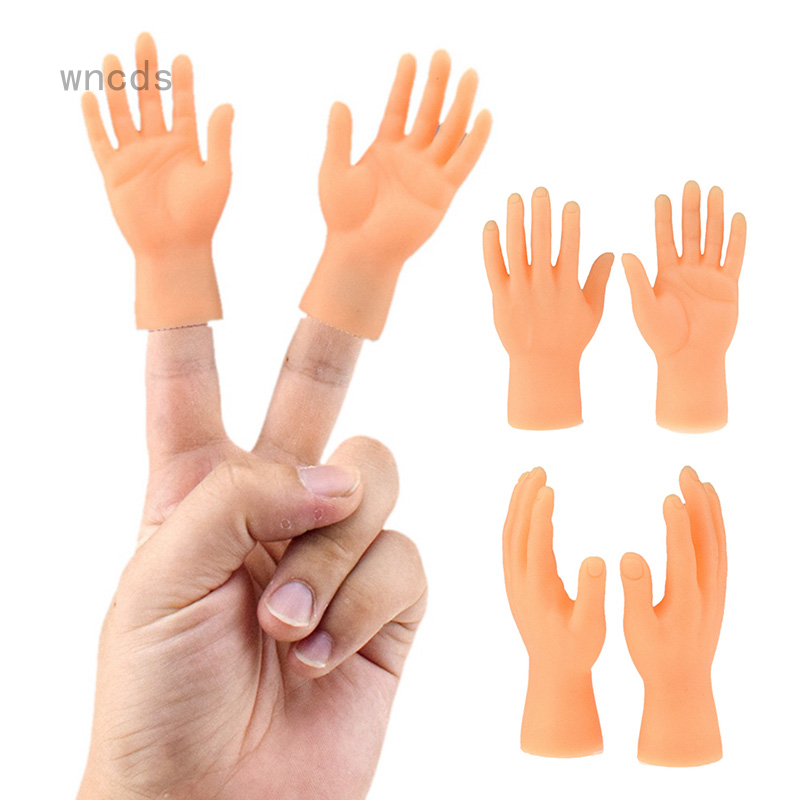 Left & Right Rubber Tiny Puppets Finger Hands Toys Pencil Toppers Mini ...