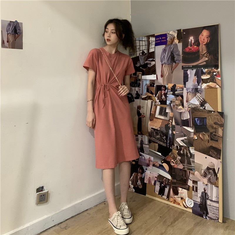 2021 Summer korean style women casual dresses new French simple Loose  jumpsuit clothing Dress retro One Piece Black Dress cute mid-length korean  casual style dress pendek | Shopee Malaysia