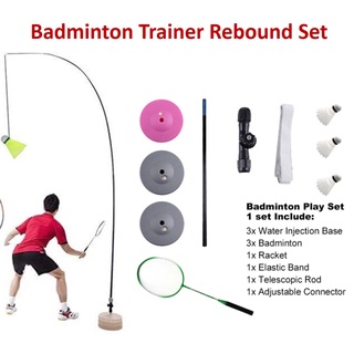 Badminton Trainer Set Portable Automatic Rebound Badminton Ball Swing Practice Set 