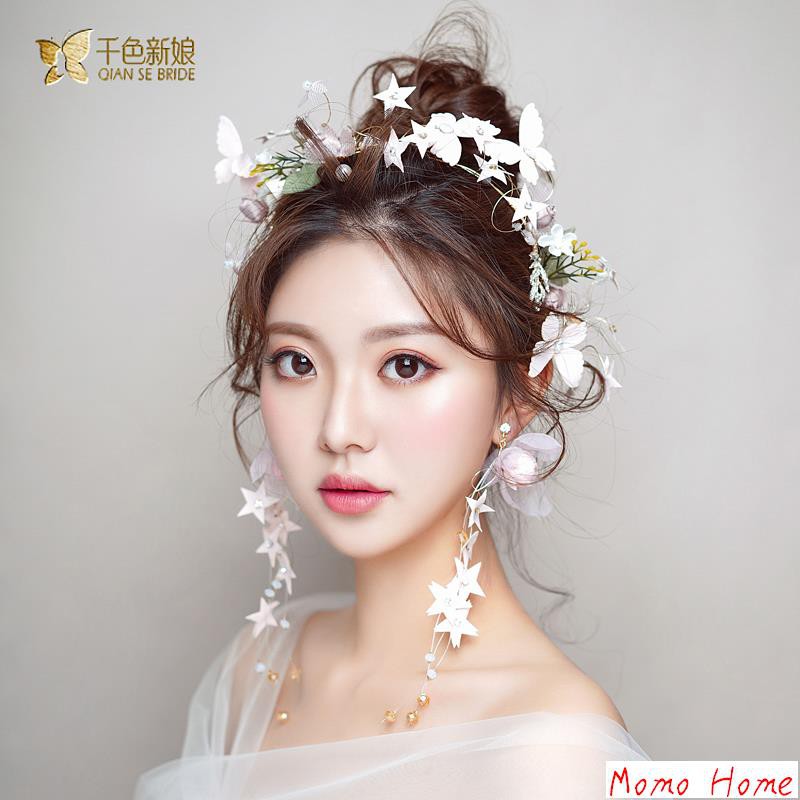 Mh Bridal Tiara Sen Meimei Tiara Super Fairy Sweet Pink Flower