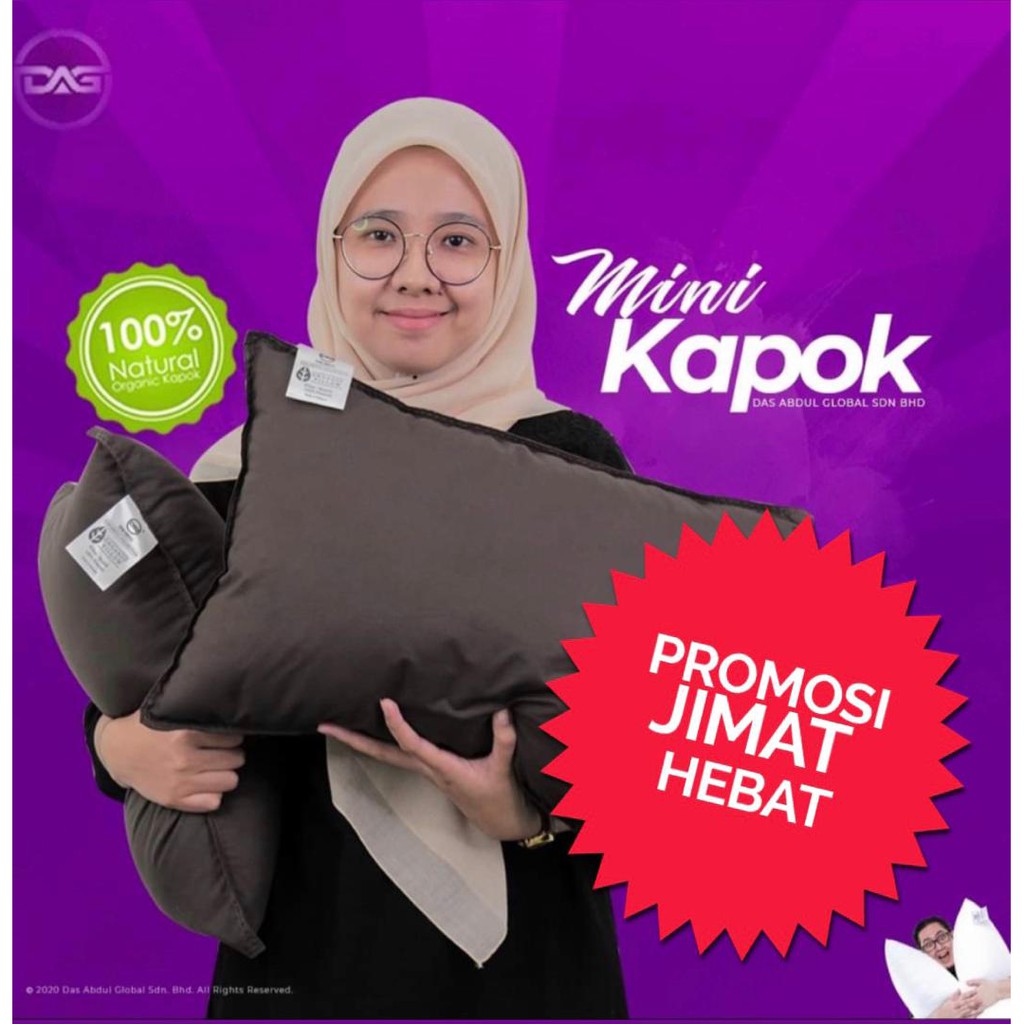 Bantal  DAS ABDUL MINI KAPOK  Organic Pillow 100 by 