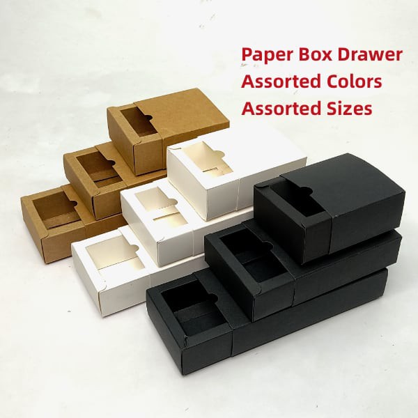 Paper Box Drawer Craft Paper Gift Box Sliding Box Gift Packaging Kotak ...