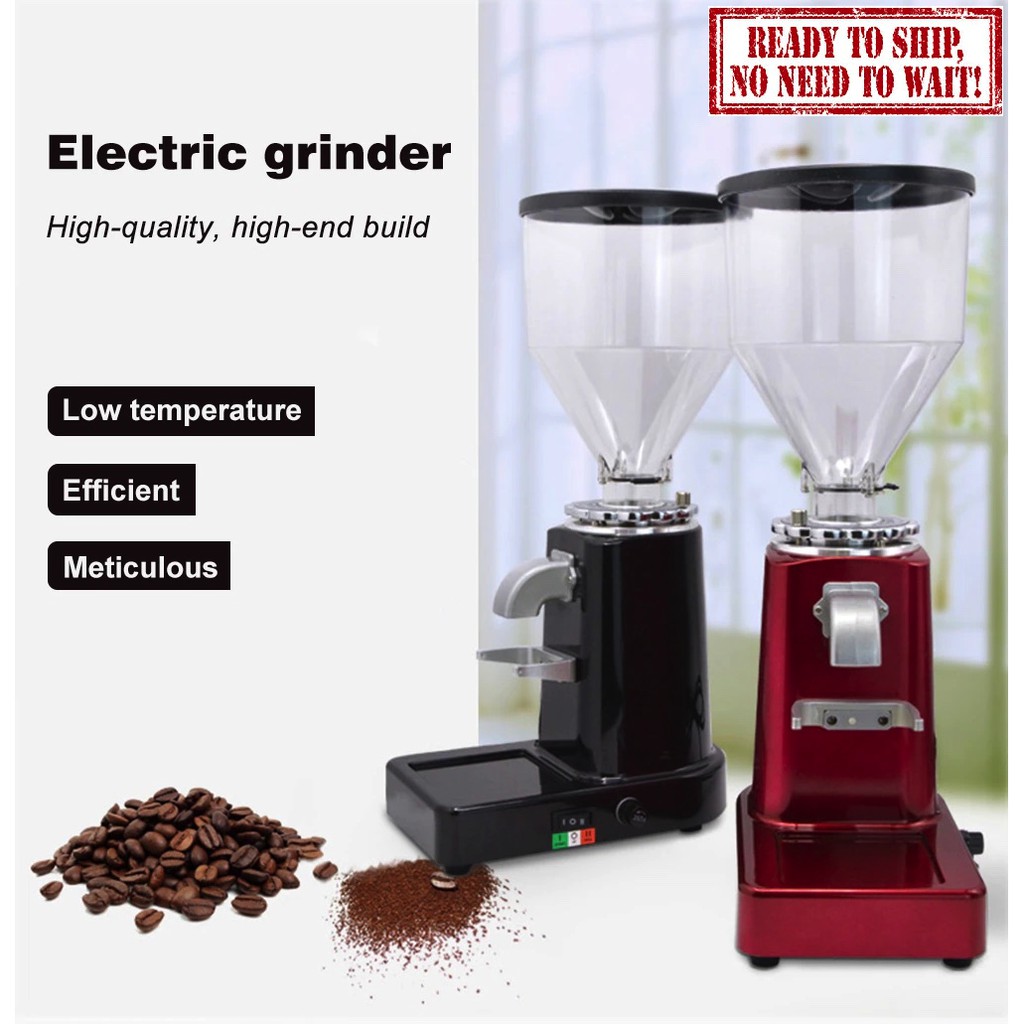 COFEEEMAX Commercial Espresso Electric Coffee Grinder Use Grain Spice Mill Wheat Flour Mixer Dry Food Stainless Steel