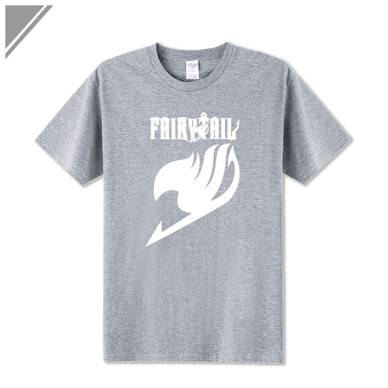 Anime Fairy Tail Guild T-shirts Cotton Short Sleeve Tops Crew Neck Basic Tee Cos