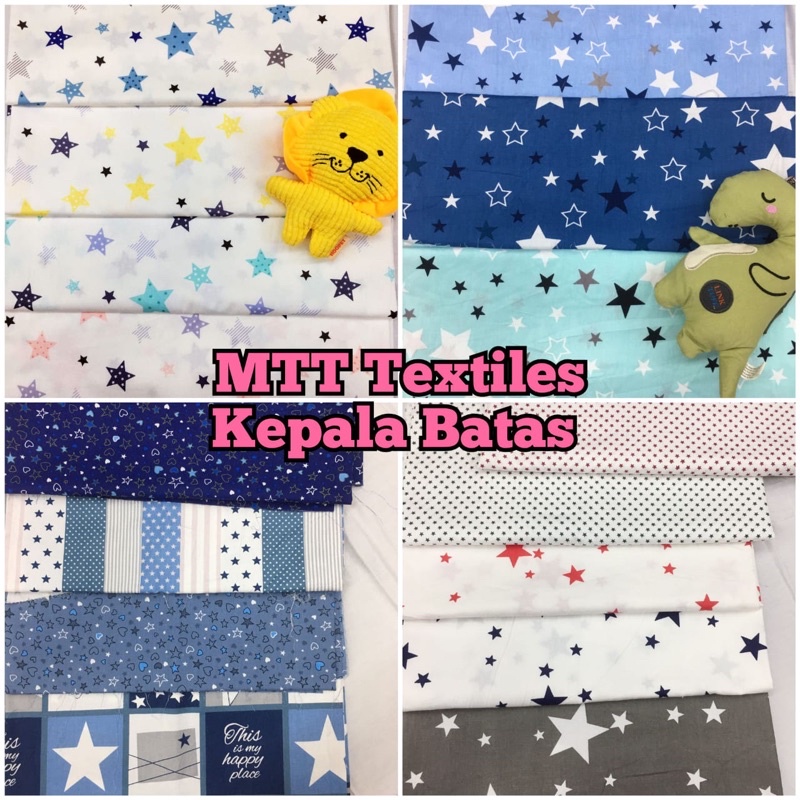 Twill Cotton 60" / Comb Cotton 60'' /Kain Cotton Bidang60'''/*Star Design