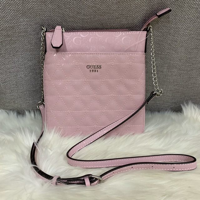 guess sling bag pink