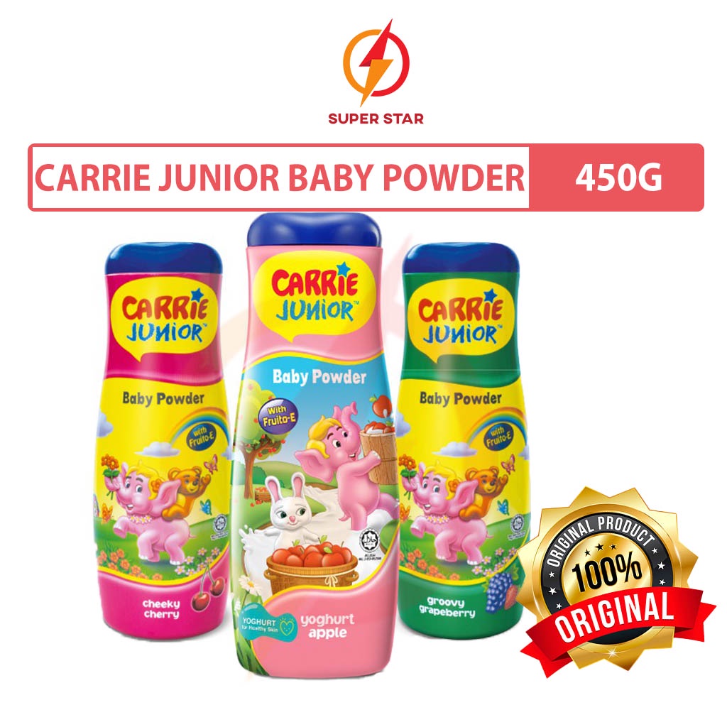 Carrie Junior Baby Powder 450g (Cheeky Cherry/ Groovy Grapeberry ...