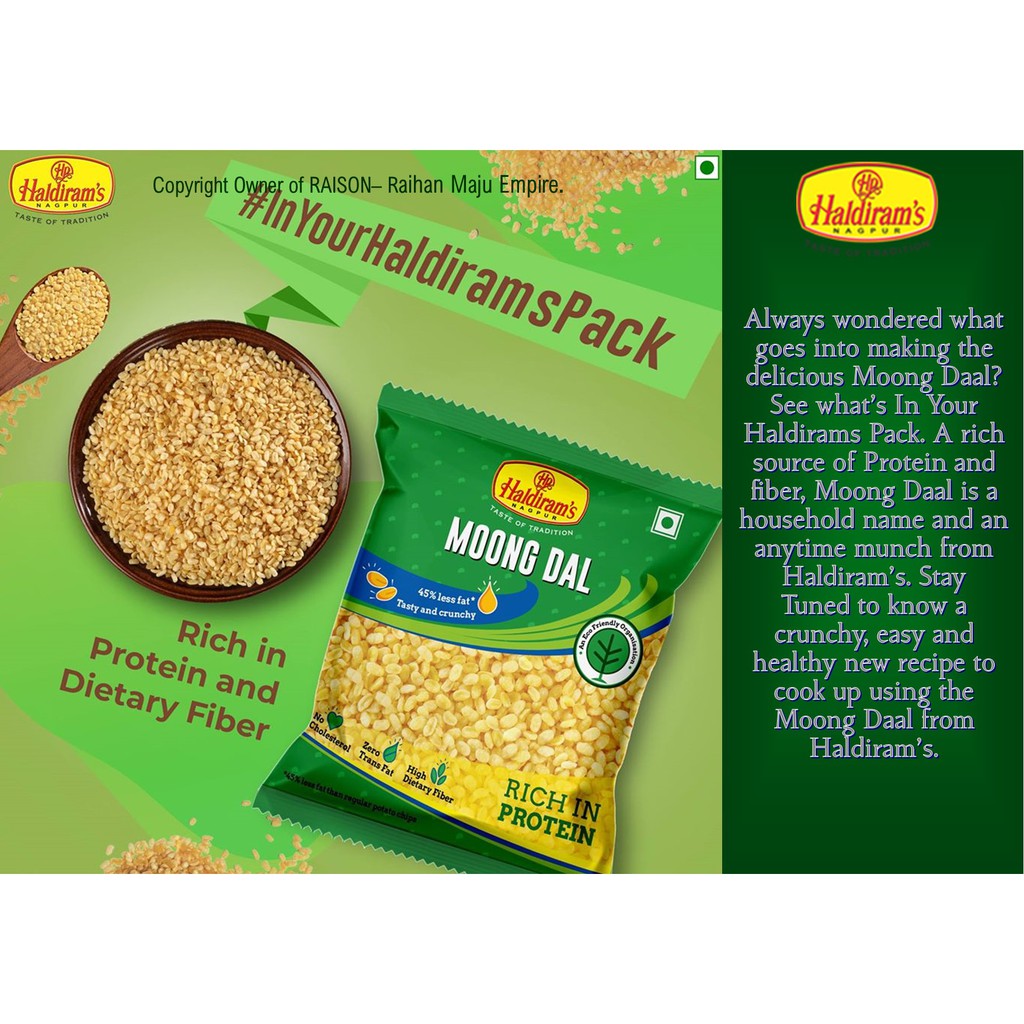 Haldiram's Moong Dal 350gm-Tasty and Crunchy Perfect Party Snack.Trans Fat Free.Source of Dietary Fibre.No preservatives