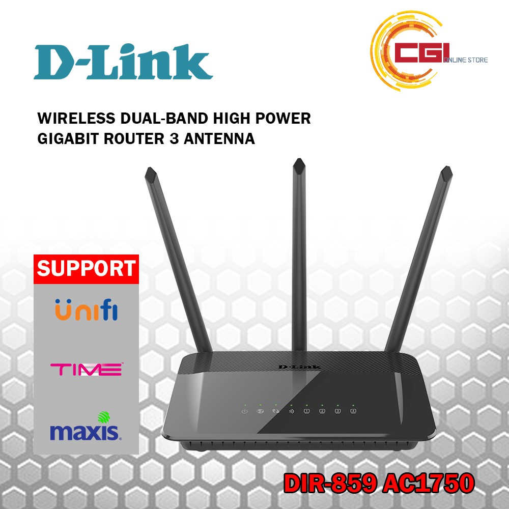 DLink DIR859 AC1750 Wireless DualBand Gigabit Router (Unifi, Maxis