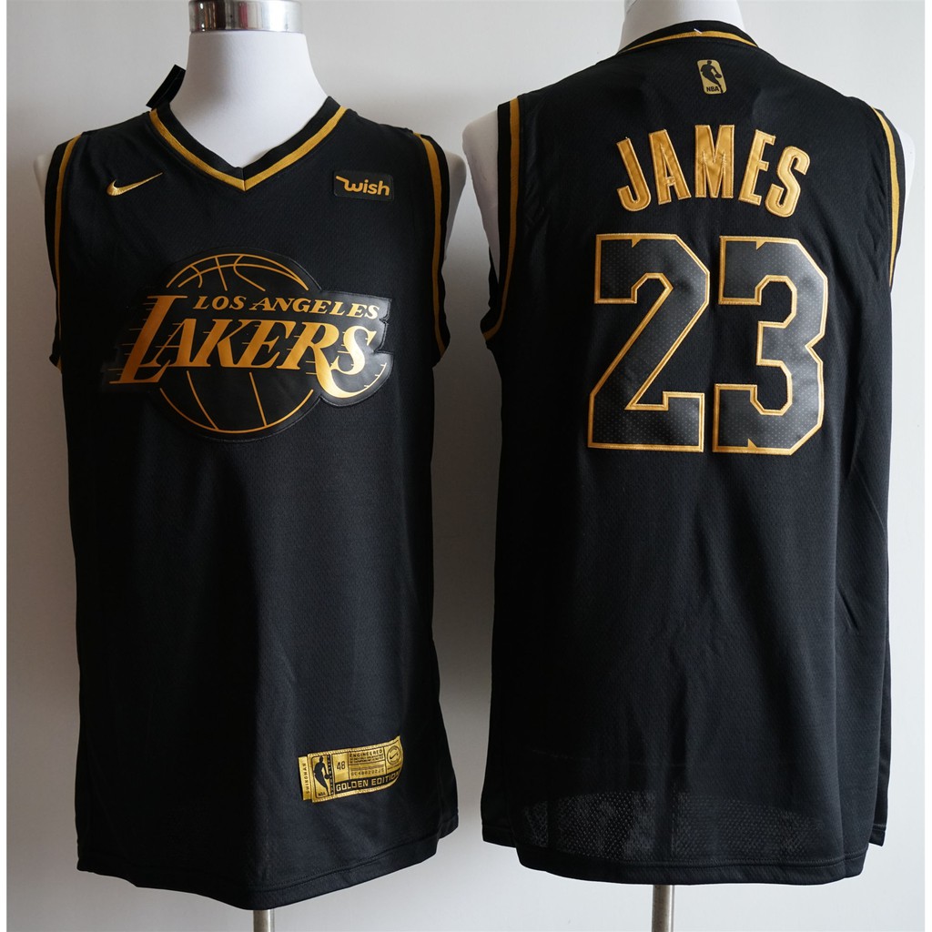 black and gold lakers shirt