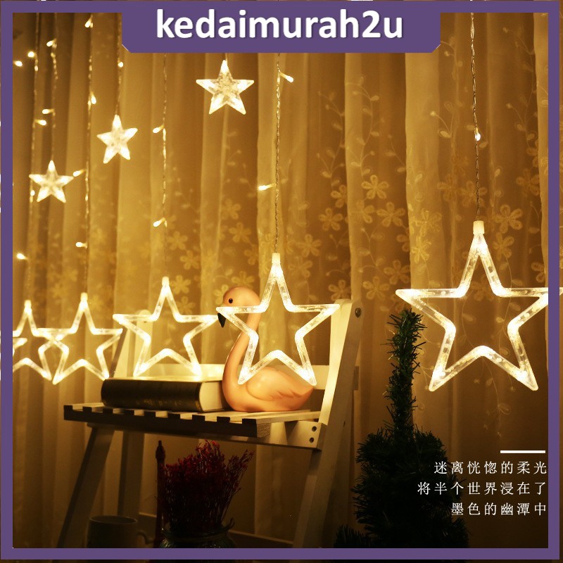 Buy Ready Stock 2 5m 6 Large 6 Small Star Led Deco Light Wedding Lampu Tidur Hiasan Raya X Mas 1174 Seetracker Malaysia