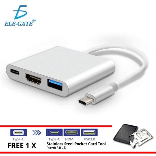 Type C To 4K HDMI USB 3.0 Charging HUB Adapter USB-C 3.1 Converter Windows Mac