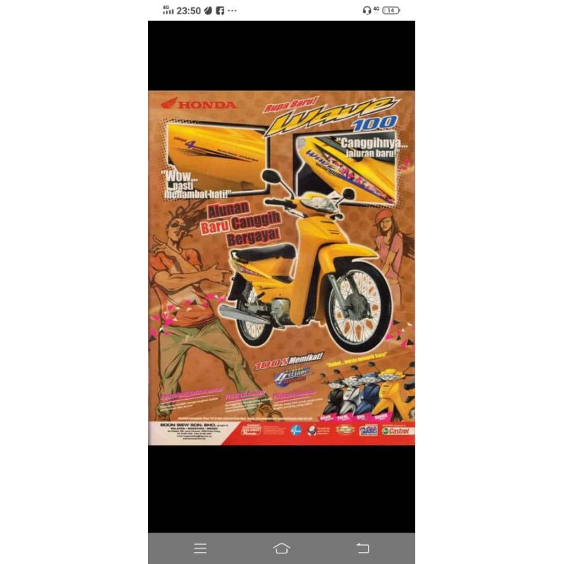 COVERSET HONDA WAVE 100 ORIGINAL BOON SIEW HONDA  Shopee Malaysia