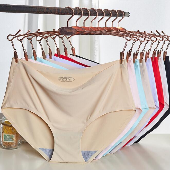 Seamless Ice Silk Panties Soft High Elasticity Cool Feeling Multi Colors Sleep Comfortable 3064