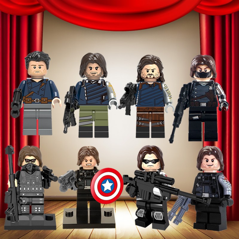 Compatible With Lego Avengers Endgame Minifigures Winter Soldier Black Widow Taskmaster Crimson Dynamo Red Guardian Steve Rogers Scarlet Witch Super Heroes Building Blocks Kids Toys Iron Man Thor Black Panther Captain Marvel