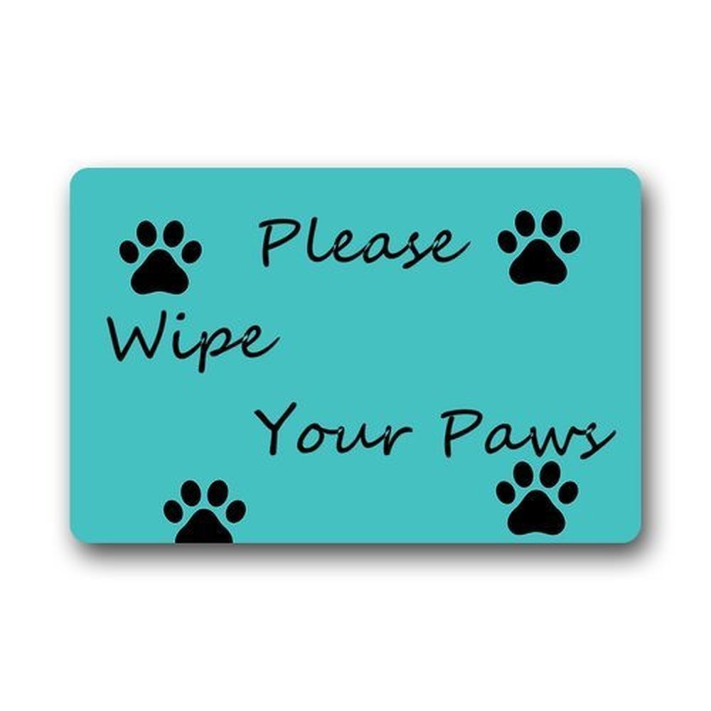 Custom Door Mat Funny Words Please Wipe Your Paws Indoor Outdoor Doormat