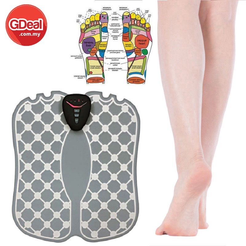GDeal Premium EMS Foot Massager Pad Foot Vibrator Wireless Muscle Stimulator ABS Physiotherapy