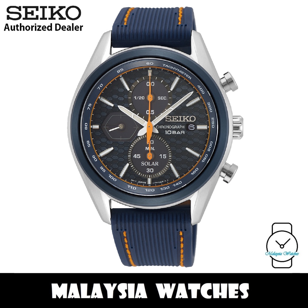Seiko SSC775P1 Macchina Sportiva Solar Power Chronograph Sapphire Glass  Stainless Steel Case Blue Silicone Men's Watch | Shopee Malaysia