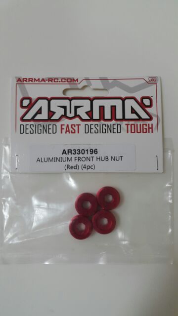 ARRMA Ar330196 Nut Front Hub Aluminum Red 4 for sale online 