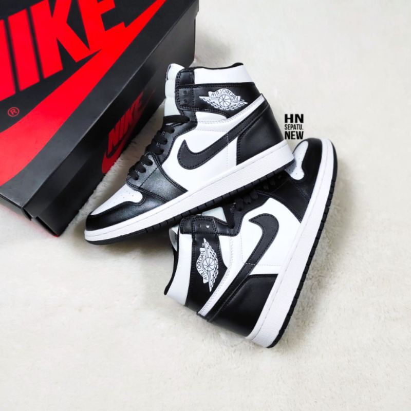 Nike Air Jordan 1 Retro High Og Black White Shopee Malaysia