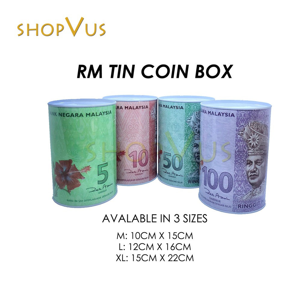 LIMITED EDITION RM Tin Kids / Adult Saving Coin Box - Ringgit Malaysia ...