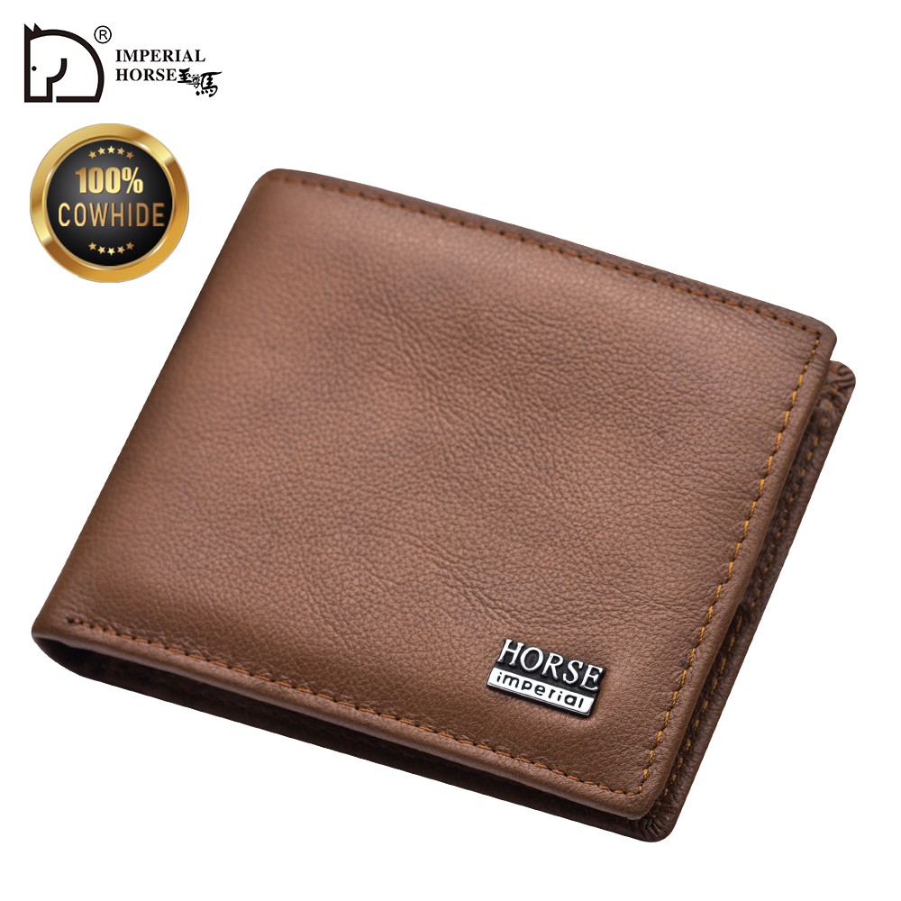 imperial Horse 023B Men's Bifold Leather Zip long wallet Genuine