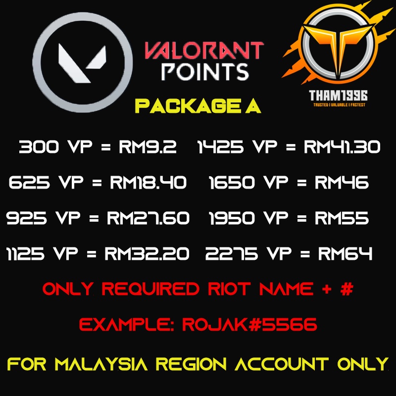 TOP UP VALORANT Point | Recharge VALORANT Credit | TOPUP VALORANT ...