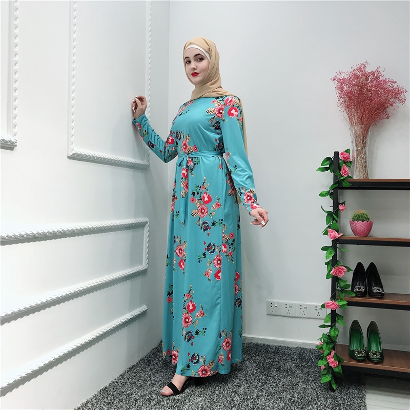 Kebaya New Fashion Floral Abaya  Kaftan Muslimah Dresses 