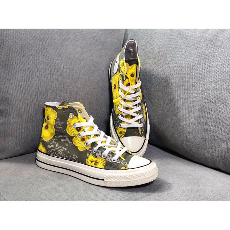 yellow flower converse