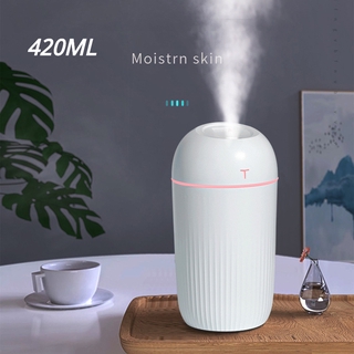 420ML Large Capacity Essential Air Aroma Oil Diffuser USB Humidifier Ultrasonic Air Humidifier With LED Night Lamp Electric Aromatherapy【YJY】