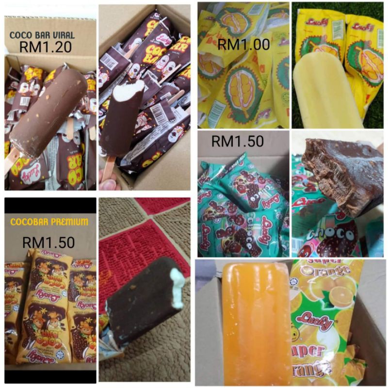 Buy Lucky Ice Cream Coco Bar Viral Super Orange Choco Stick Vanillime Coco Bar Premium Seetracker Malaysia