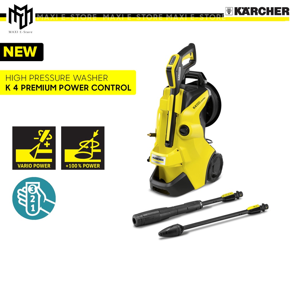 Karcher K4 Premium Power Control Pressure Washer with G160Q Power