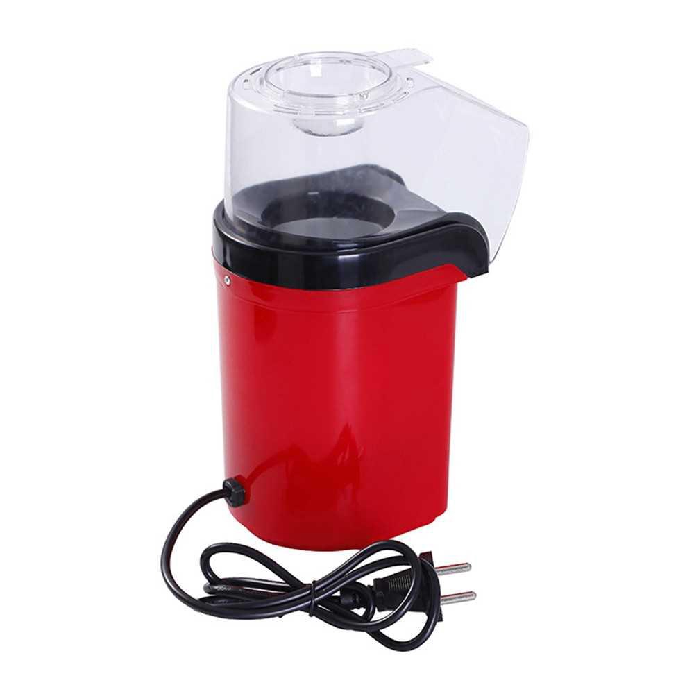 Small Popcorn Machine Healthy Hot Air Popper Maker with Measuring Cup (Red)