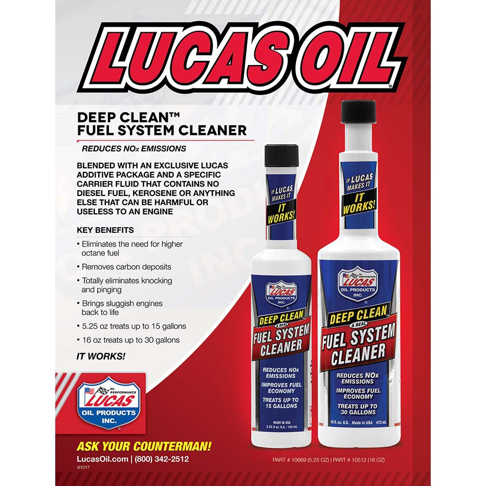 LUCAS OIL Deep Clean Fuel System Cleaner Fuel Injector Cleaner (473ML)