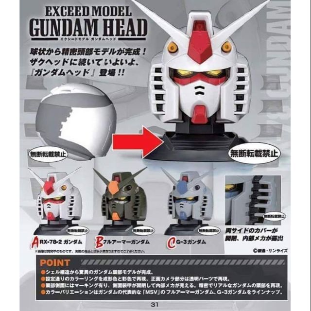 Exceed Model Gundam Head Vol 1 Shopee Malaysia