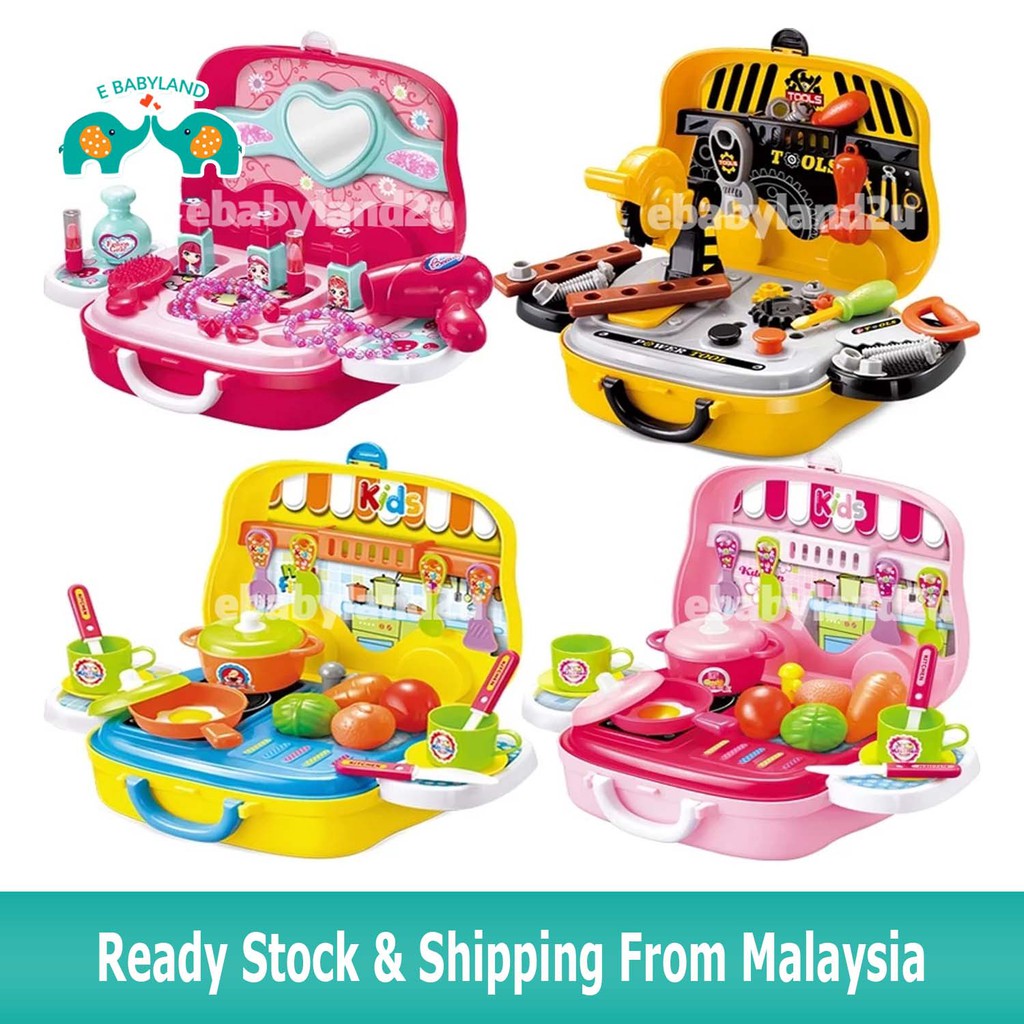Kids Toys  Pretend Play Set  Deluxe Suitcase Kitchen  Make Up 