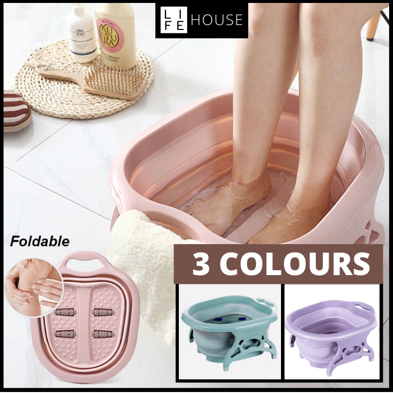 Foldable Foot Bath Foot Spa Soak Massage Bucket for Home Travel Basin