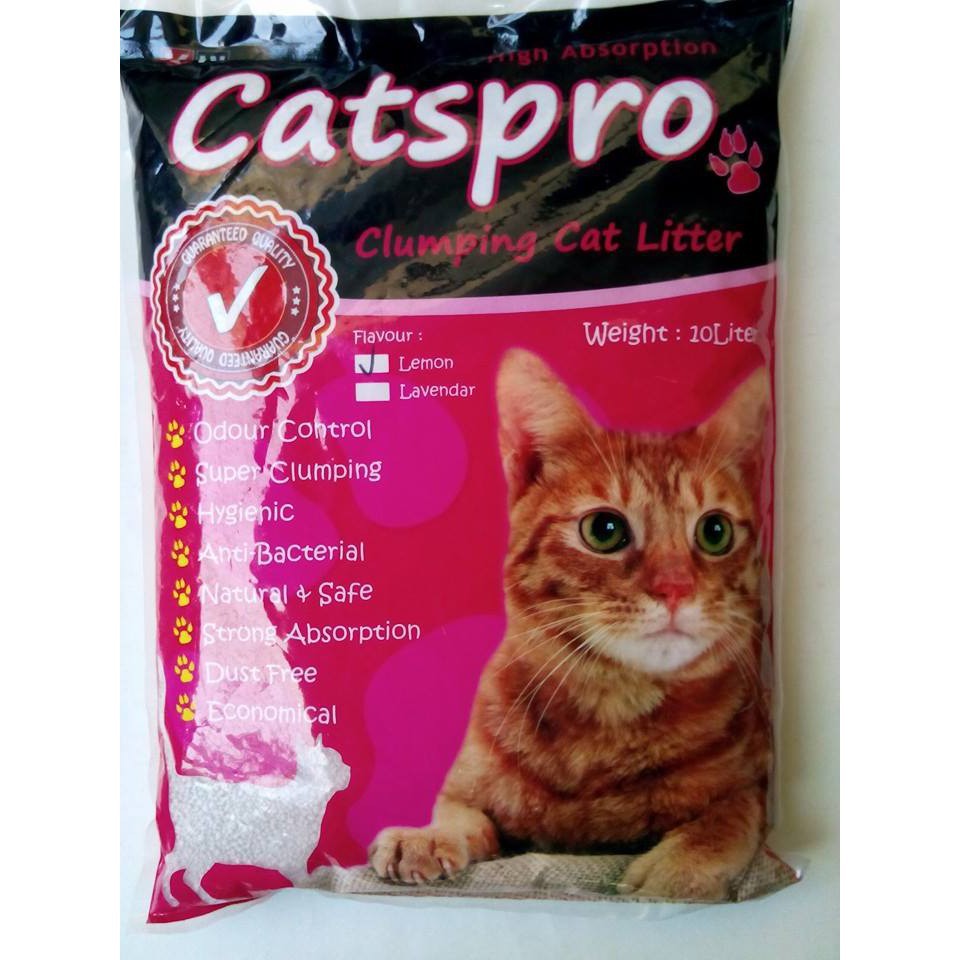 (2xPacks) CatsPro Clumping Cat Litter Sand 10Litre (lemon) Shopee