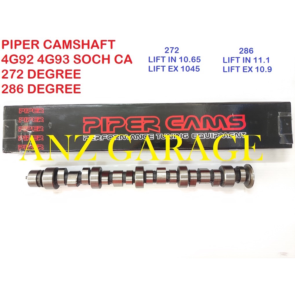 PIPER CAMS 4G92 4G93 SOCH RACING CAMSHAFT HIGHCAM PIPER 272 286 SINGLE