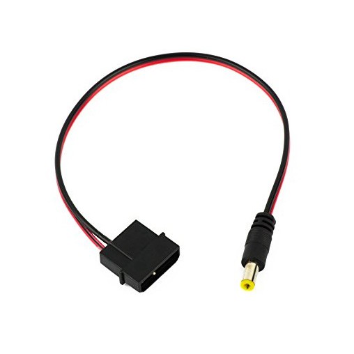 4p Male Molex to 12V DC Male Round Plug Power Cable