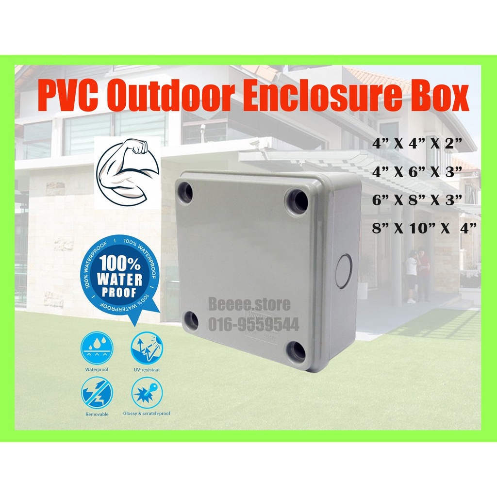 PVC Outdoor Enclosure Box PVC square outdoor Junction Box Waterproof