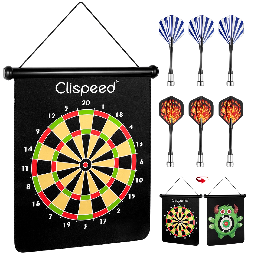 Clispeed Magnetic Dart Board Set Double Sided Reversible Dart Game Cool Toy Gift Includes 6 Safe Darts For Office Home Outdoor Board Games Shopee Malaysia - dart board roblox