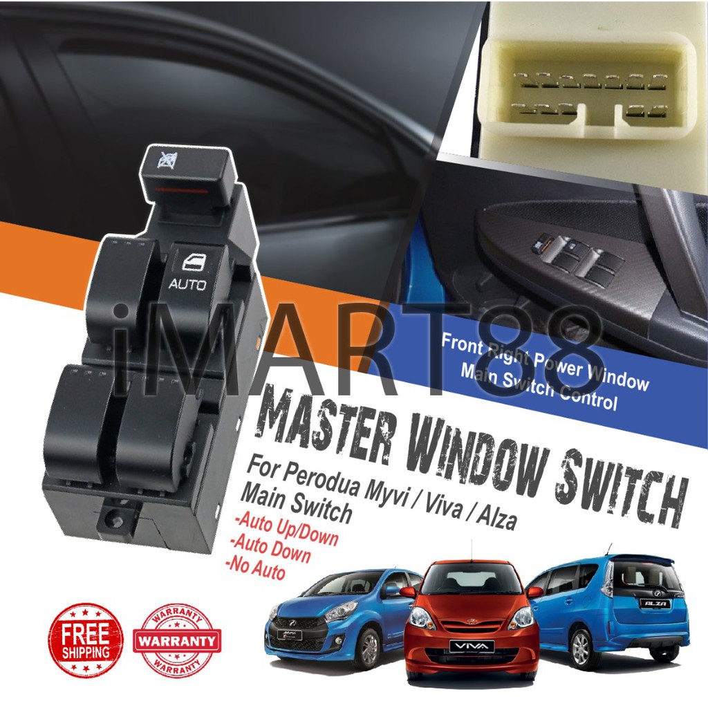 Perodua Myvi Viva Alza Main Power Window Switch Shopee Malaysia